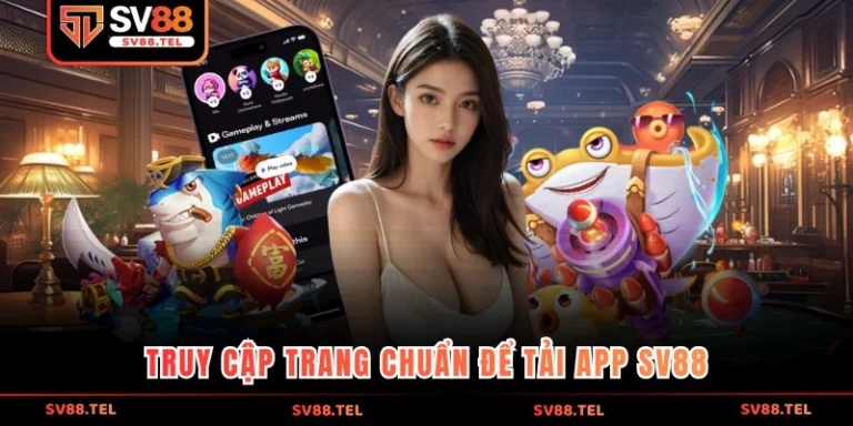giao diện trang chuẩn để thực hiện tải app sv88